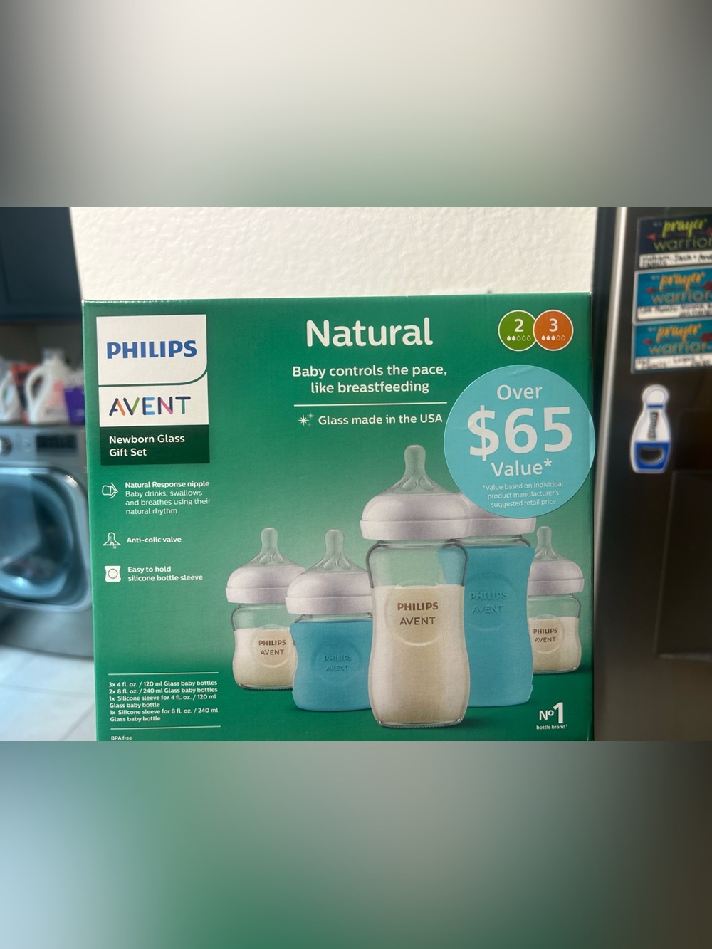 NIB Philips Avent Glass Bottle Set